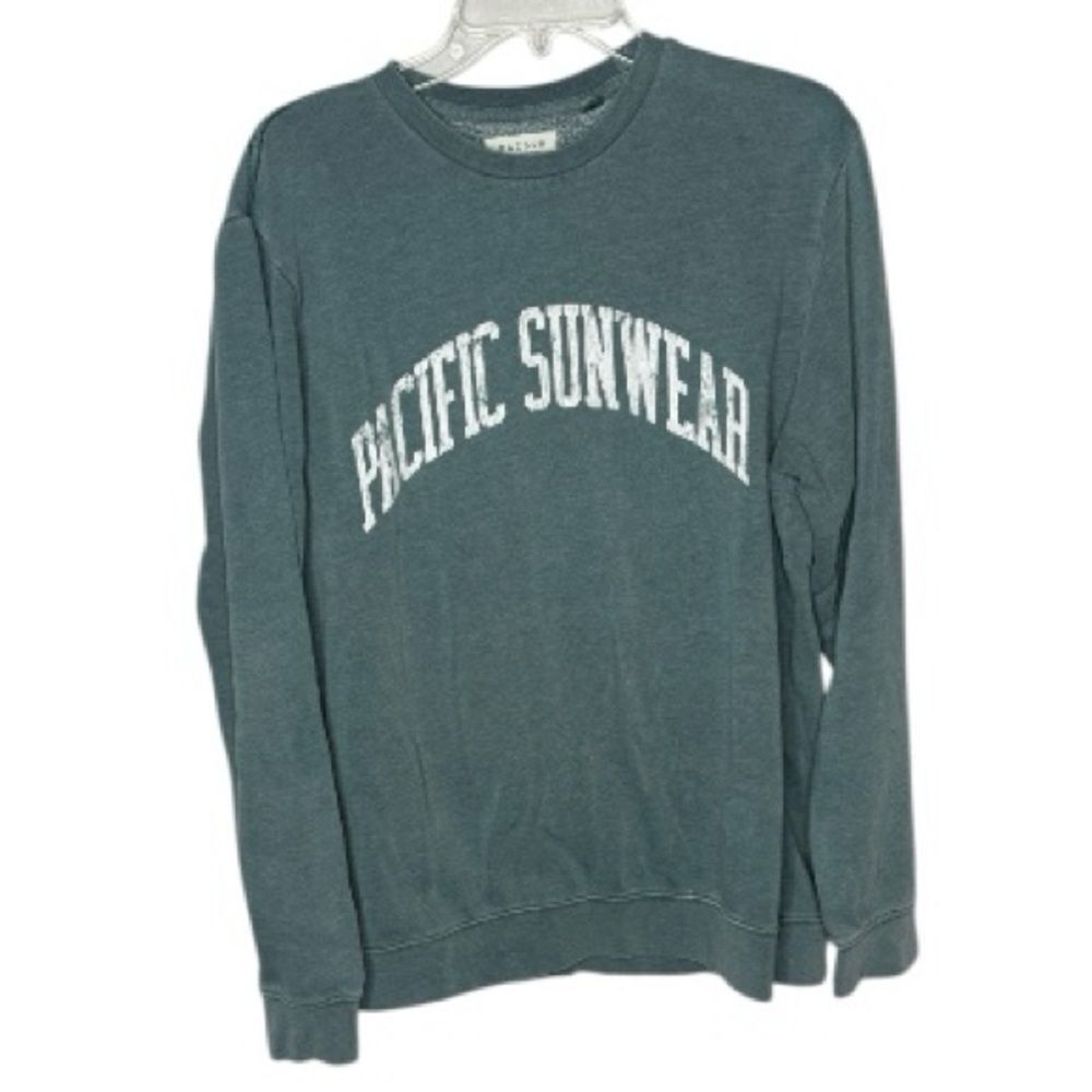 PacSun Pacific Sunwear Men's Teal‎ Crewneck Sweatshirt. Size Small.